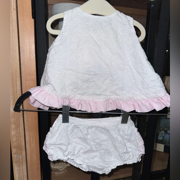 RuffleButts Matching Bow set Swiss Dot Swing Top Bloomers shorts baby girl dress - Picture 4 of 8